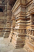 Khajuraho - the beautiful carvings of the Lakshmana temple 